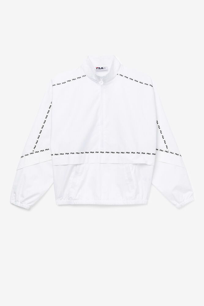 Fila Jacket Raceline Mens White - India MAB-092684